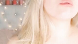 Blonde Women With Stunning Face Fucks Her Holes