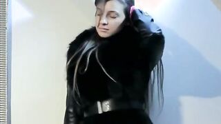 Gorgeous dark haired into sexy lingerie masturbating to a wild orgasm