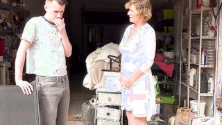 Molly sucks big dick from Sam Bourne