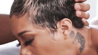 creampie black natural beauty jasamine banks satisfies her pussy