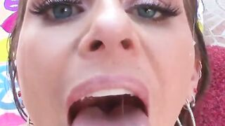 anal brunette babysitter sucks dick