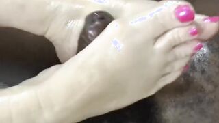 GRANNYLOVESBLACK - Grandma Grind Lubed Cock With Feet