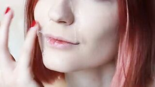 Teen Loves Riding Cock and taking Facial Amateur POV
