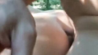 Amateur Couple In The Bend Over Forest