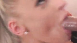 cumshot blonde petite girl in a casting