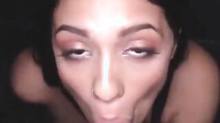 cumshot busty latina serena santos sucks big cock