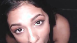 cumshot busty latina serena santos sucks big cock