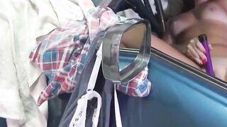 cumshot mature mother fixing car and feeding pussy