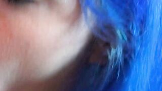 Ugly german blue hair dancer cunt with mouth got anal plowed backstage