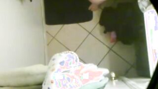 Spying on my plump busty stepmom in the bathroom