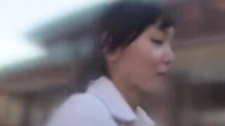 Japanese beauty gives outdoor oral sex