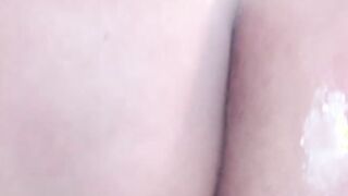 Curved ass Latina with toy in the ass on webcam