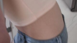 Crippled latina teen fucks delivery guy