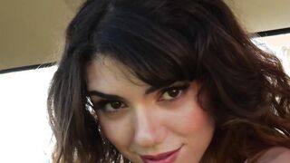 Sexy Latin teen exposes perfect breasts