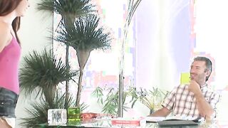 Old man ass fucking his best friends teen stepdaughter