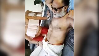 Desi Old man fuck with young girl for more video join our telegram channel @desiweb20