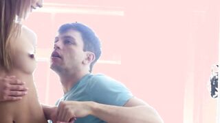 Petite teen Ana Rose big cock massage