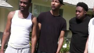 Brunette Whitney Wright Gang Blows & Bangs A Bunch Of Big Black Negro Cocks!
