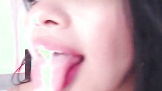 Big booty curvy Latina fucks dildo on webcam