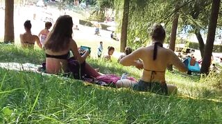 Candid 19 Year Old with tight ass, two young Girls changing clothes