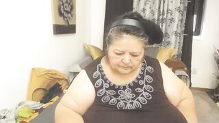 Monster boobies granny opens legs
