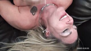 Lusty swinger wives fucking big cocks in groupsex sex party