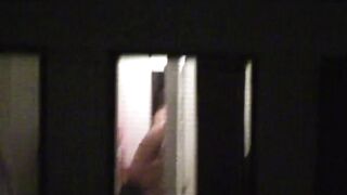 Window Peep Dark Hair Changing with Friends Voyeur