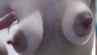 Russian cougar play with saggy melons 3.