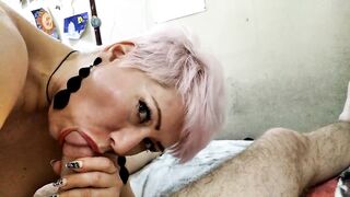 beauty orgasm of old bitch with long titted and nipples!