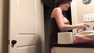 Hidden Shower 36 - Big Twat & Piercingsin tits