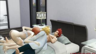 Boku no Hero Cartoon Bi Erotic - Kaminari, KIrishima, Jiro & Uraraka