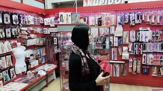 mom Lilly Nude,sex Shop,slides Ass Plug inside Tight Butt and