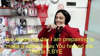 mom Lilly Nude,sex Shop,slides Ass Plug inside Tight Butt and