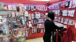 mom Lilly Nude,sex Shop,slides Ass Plug inside Tight Butt and