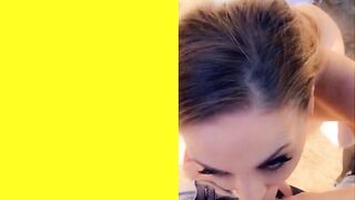 Vulgar MILF Cherie DeVille Blows real Stepson outdoors
