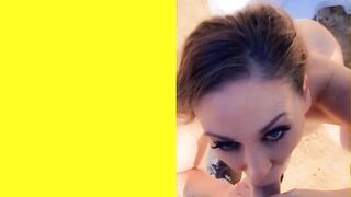 Horny milf Cherie DeVille Blows real Stepson outside