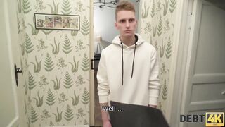DEBT4k. Unexpected dominant anal sex with obedient poor lassie