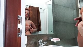 Sheron Squirt on Restroom with my Tasty Husband Don