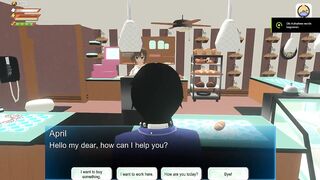 3d game WC humiliation: Shopowner doesn't pay unless she sits