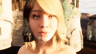 3D Porn Facial teen JOI cum on my face