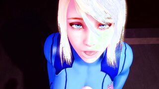 3D Porn POV Busty Blonde Gagging Blowjob 2