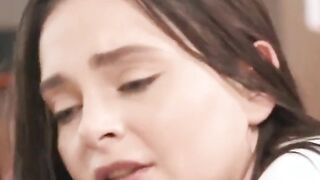 blowjob brunette babe aften opal plowed hard by zac’s big cock