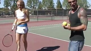 Serving Up a Slam Dunk!! Mallory Rae Murphy Gets Blasted by Barry Scotts Monster in the Locker Room!!
