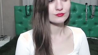 Ukrainian babe shows small tits on webcam