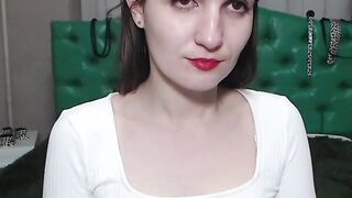 Ukrainian babe shows small tits on webcam