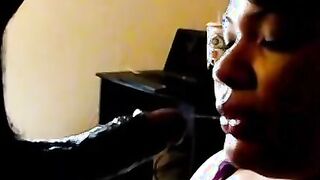 Long Ebony Lovers Performance At Home - Veronica & Huge Meech two
