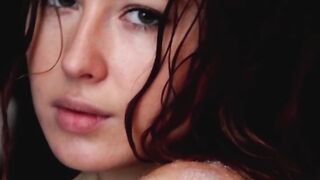 Bubble covered beauty teased in the bath