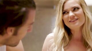 Married blonde wife cheating on hubby with stranger
