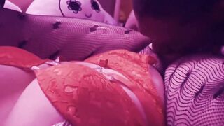 MESSY BLACK COCK THREESOME FOR SLUTWIFE IVY SIN  SHE CANT HANDLE THE PAIN!