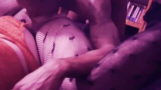MESSY BLACK COCK THREESOME FOR SLUTWIFE IVY SIN  SHE CANT HANDLE THE PAIN!